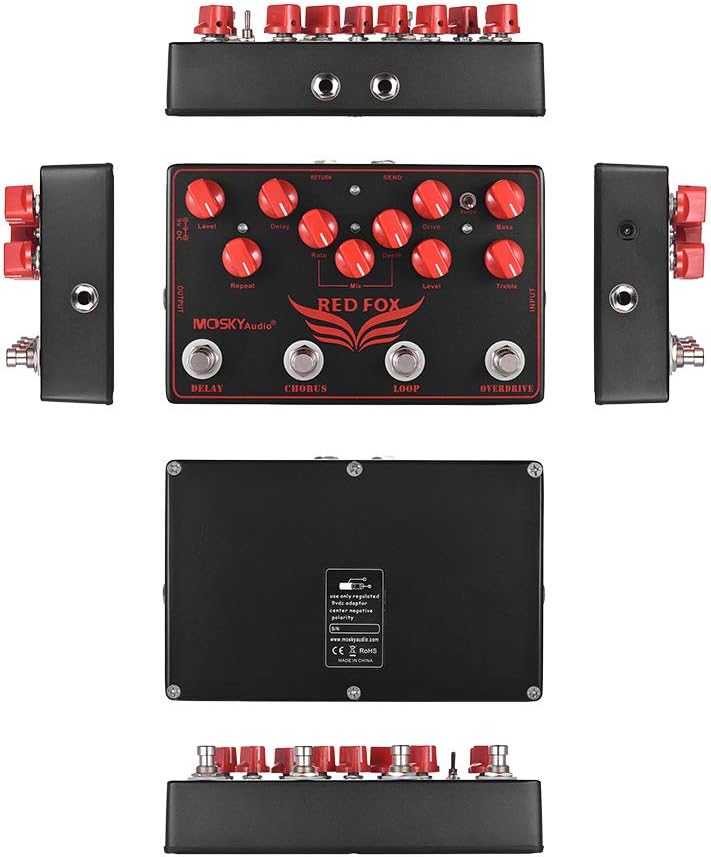 Mosky RED FOX - Multieffektpedal mit Loop-Funktion
