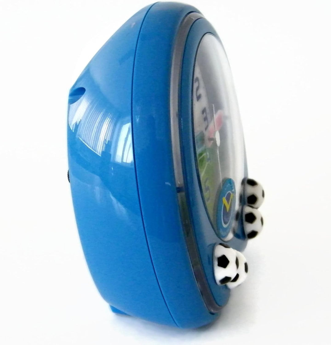 Atlanta Kinderwecker ohne Ticken mit Armbanduhr Fussball - 1719/5 KAU Blau, Blau
