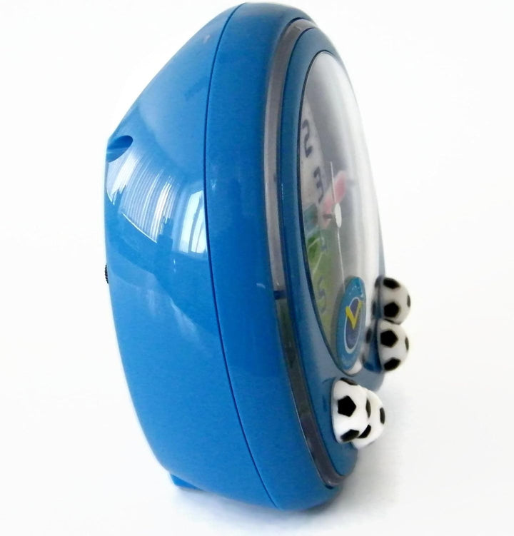 Atlanta Kinderwecker ohne Ticken mit Armbanduhr Fussball - 1719/5 KAU Blau, Blau