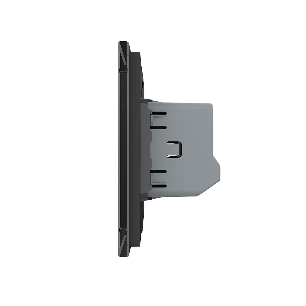 Livolo dimmbarer Wechselschalter Kreuzschalter Dimmer Lichtschalter mit Glasblende in Schwarz