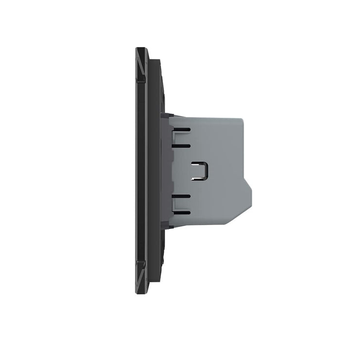 Livolo dimmbarer Wechselschalter Kreuzschalter Dimmer Lichtschalter mit Glasblende in Schwarz
