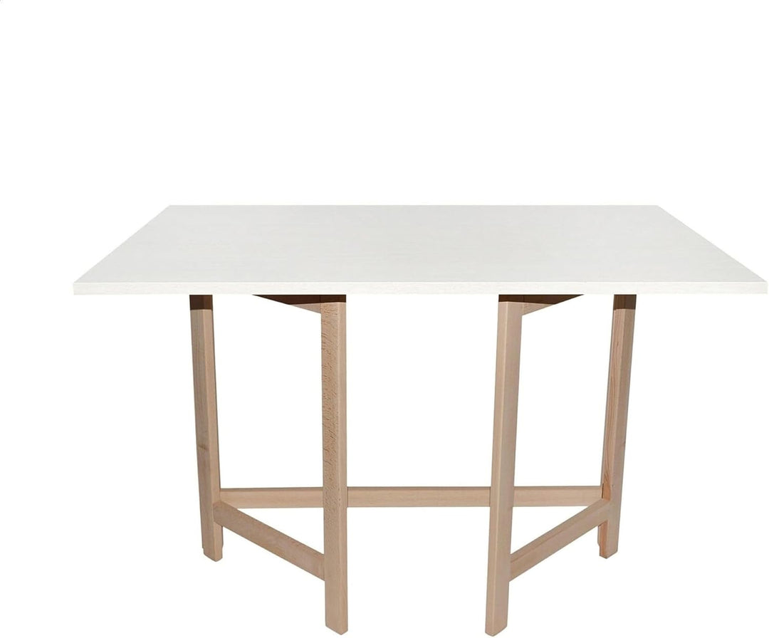 WELL HOME MOBILIARIO & DECORACIÓN Deckel Klapptisch weiss Struktur ohne Lack, Holz, 60D x 100W x 75H
