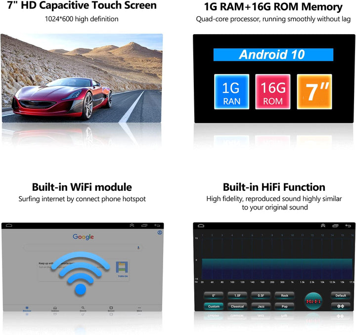 CAMECHO Android 10.0 Autoradio mit Carplay Wireless für VW Golf 5 Golf 6 Polo Tiguan, 7-Zoll Bildsch