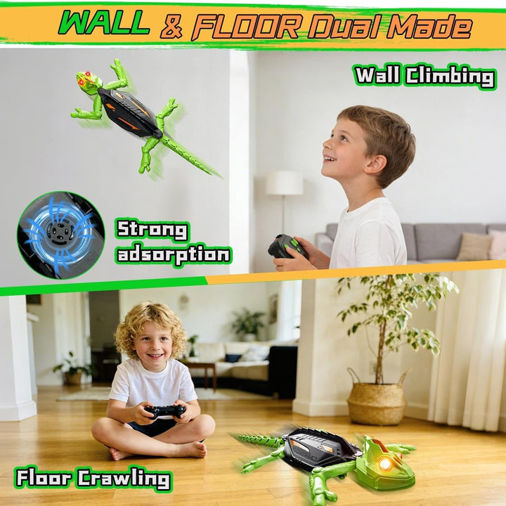 Gecko Wandflitzer, Ferngesteuerter Gecko mit Fernbedienung, Geckos-Kletterroboter, Klettert an Wände
