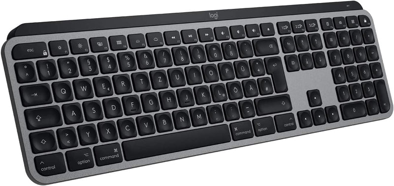 Logitech MX Keys für Mac kabellose beleuchtete Tastatur, Handballenauflage, taktiler Tastatursteueru