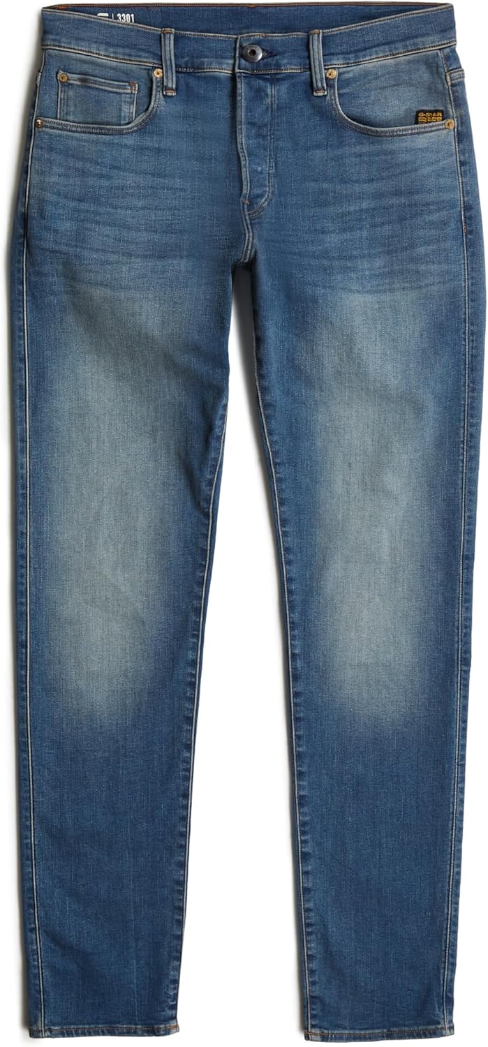 G-STAR RAW Herren 3301 Slim Jeans 32W / 32L Blau (Vintage Medium Aged 51001-8968-2965), 32W / 32L Bl