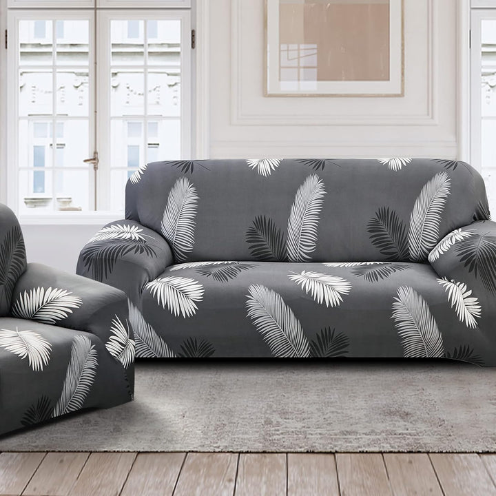 Lydevo Sofabezug 2 Sitzer Stretch Sofahusse Elastischer Sofabezug Spandex Sofa Überzug mit 2 Kissenb