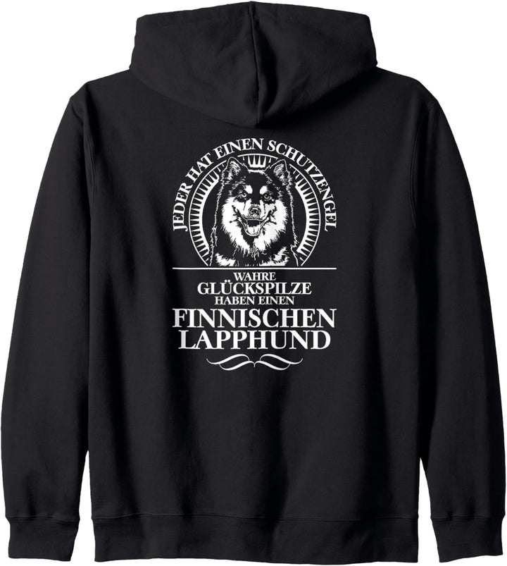 Finnischer Lapphund Schutzengel Hund Hunde Hundespruch Kapuzenjacke