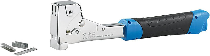 AGT Klammer Hammer: Stahl-Hammertacker für Heftklammern bis 12 x 17 mm (Tackerhammer, Hammertacker f