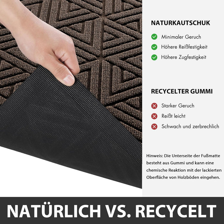 Yimobra Fussmatte für den Aussenbereich, strapazierfähige und langlebige Eingangsmatte für den Ausse