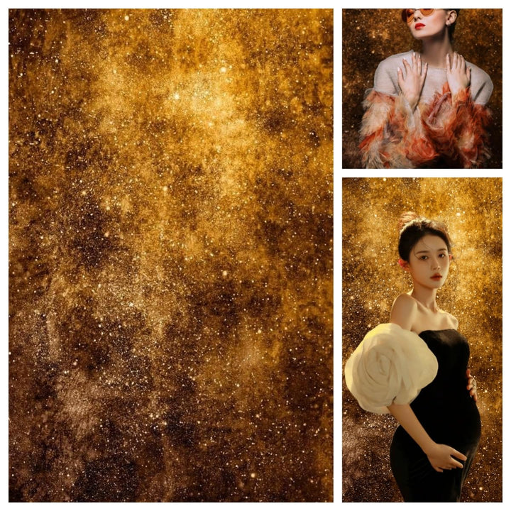 WaW 1.5x2.2m Fotohintergrund Gold Glitzer Hintergründe für Fotostudios S Gelb, S Gelb