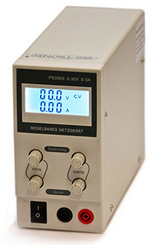 edi-tronic Regelbares DC Labornetzgerät 0-30V 0-3A PS3003 Labornetzteil Netzgerät regelbar Netzteil