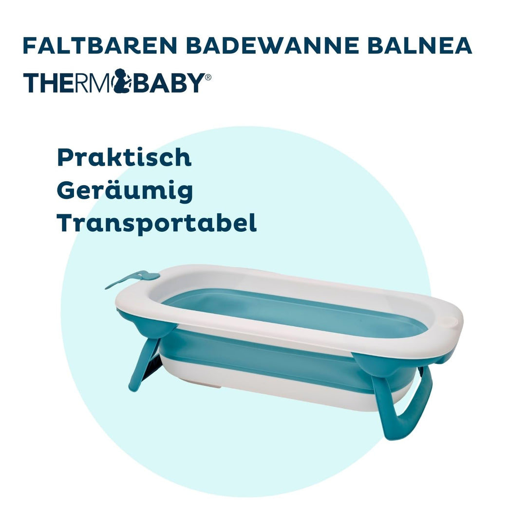 Thermobaby - Zusammenklappbare Babybadewanne BALNEA: Ultrakompakt – Design und Trend – Praktische Au