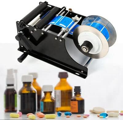 Manuelle Etikettiermaschine Rundflaschenaufkleber 30Times / Minute Rund Dose/ Flasche Halbautomatis