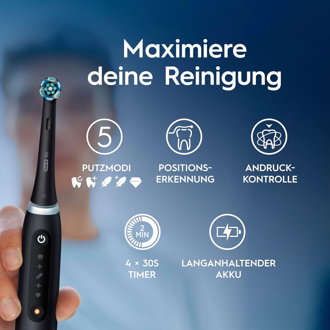 Oral-B iO Series 5 Plus Edition Elektrische Zahnbürste/Electric Toothbrush, PLUS 3 Aufsteckbürsten,