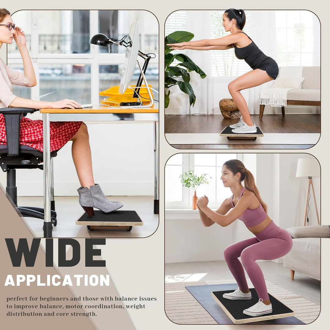 Balance Board, Wackelbrett Physio, Gleichgewichtstrainer, für physikalische Therapie Stehpult Kern S