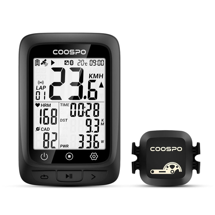 COOPSO BC107 Fahrradcomputer GPS Kabellos Drahtloser Fahrradtacho Kilometerzähler, Bluetooth5.0 ANT+