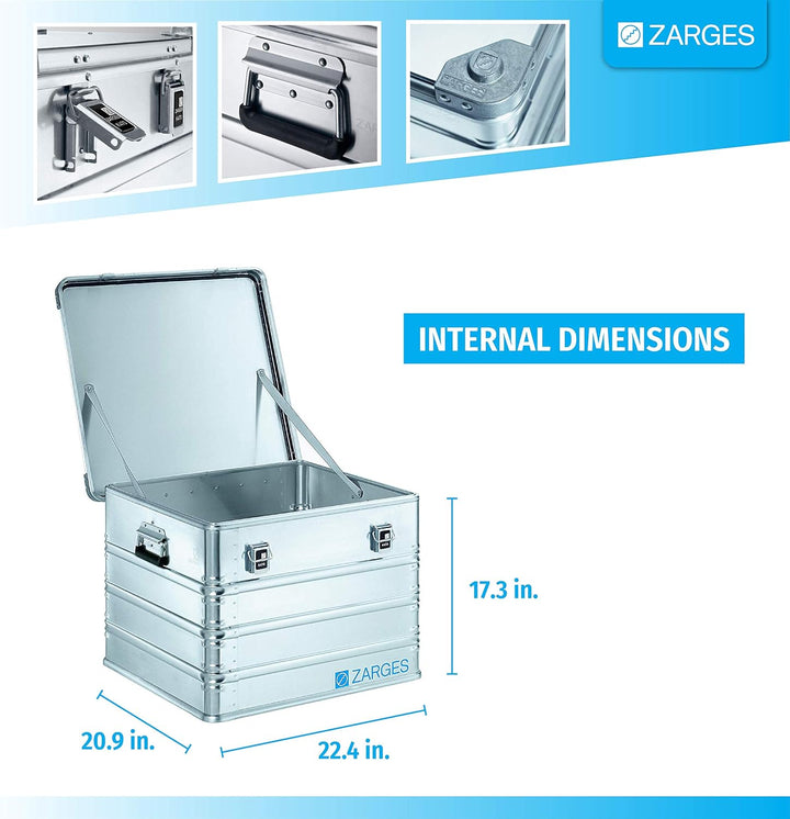 Alu-Kiste K470; 148l, IM: 600x560x440mm 22.4 x 20.9 x 17.3, 22.4 x 20.9 x 17.3