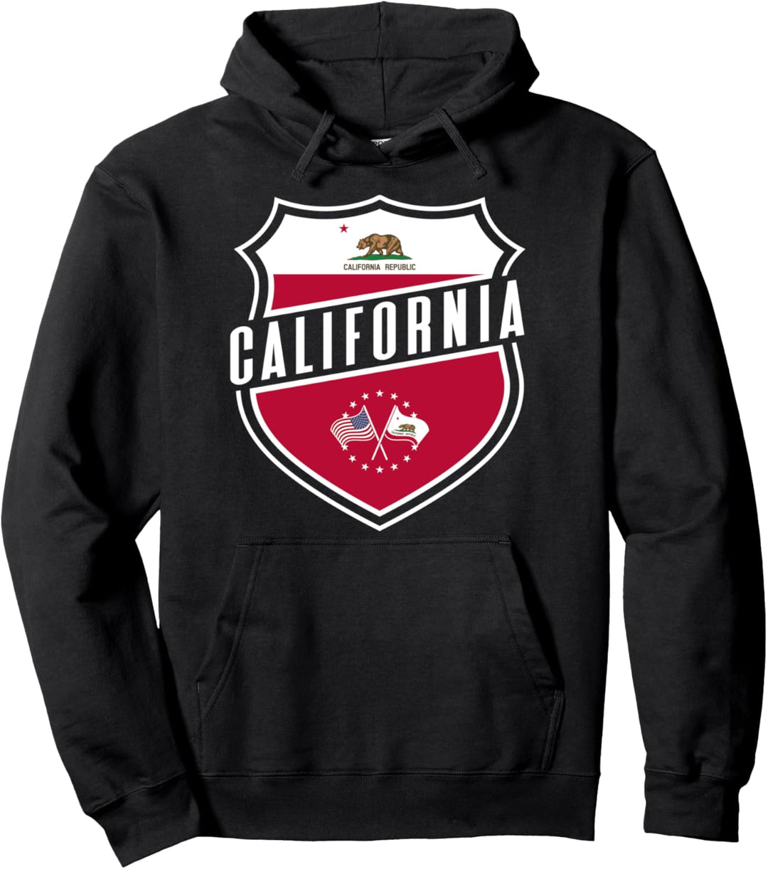 Flagge USA und Kalifornien Pullover Hoodie