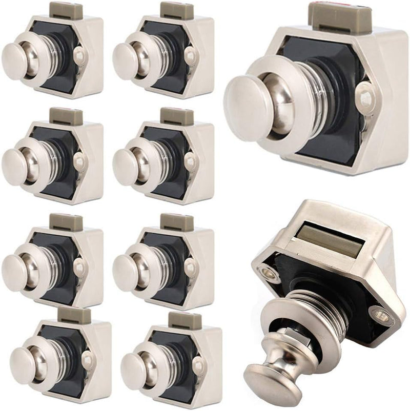 EUNEWR Push Button Catch Door Lock möbelschloss Lock,10 Stück keyless-Schrank Pull Lock Tragbar Meta