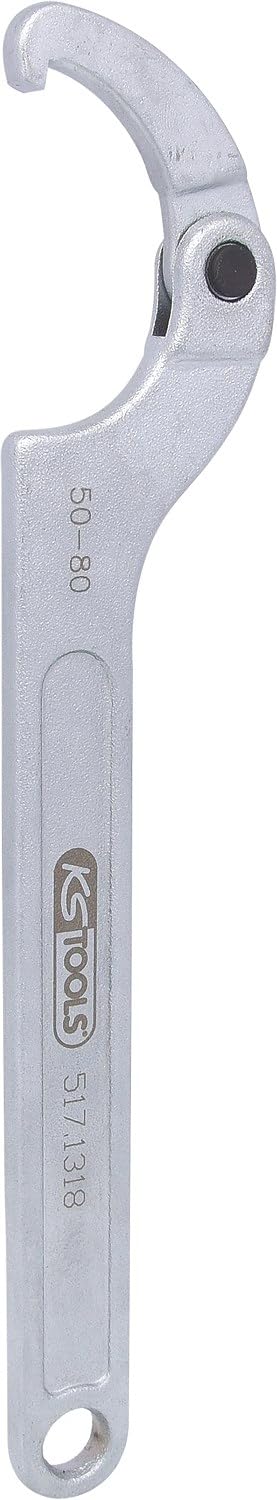 KS Tools 5171318 Gelenk-Hakenschlüssel mit Nase, 50-80 mm