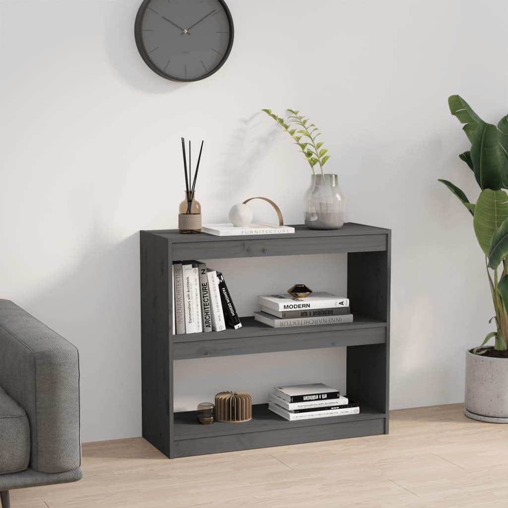 WIFESE Bücherregal Raumteiler 80x30x71,5 cm 2 Fächer Holzregal Standregal Bookshelf Aufbewahrungsreg