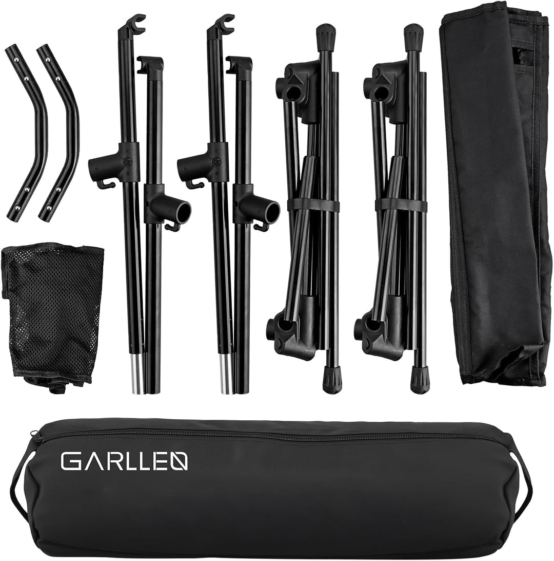 GARLLEN Campingtisch klappbar, 60x43x51cm Camping Tisch Klapptisch mit Getränkehalter, Netztasche &