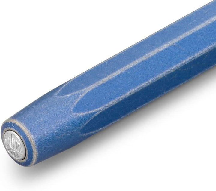 Kaweco Al Sport Blau Gel- / Kugelschreiber inklusive 0,7mm Rollerball Tintenroller Mine für Linkshän
