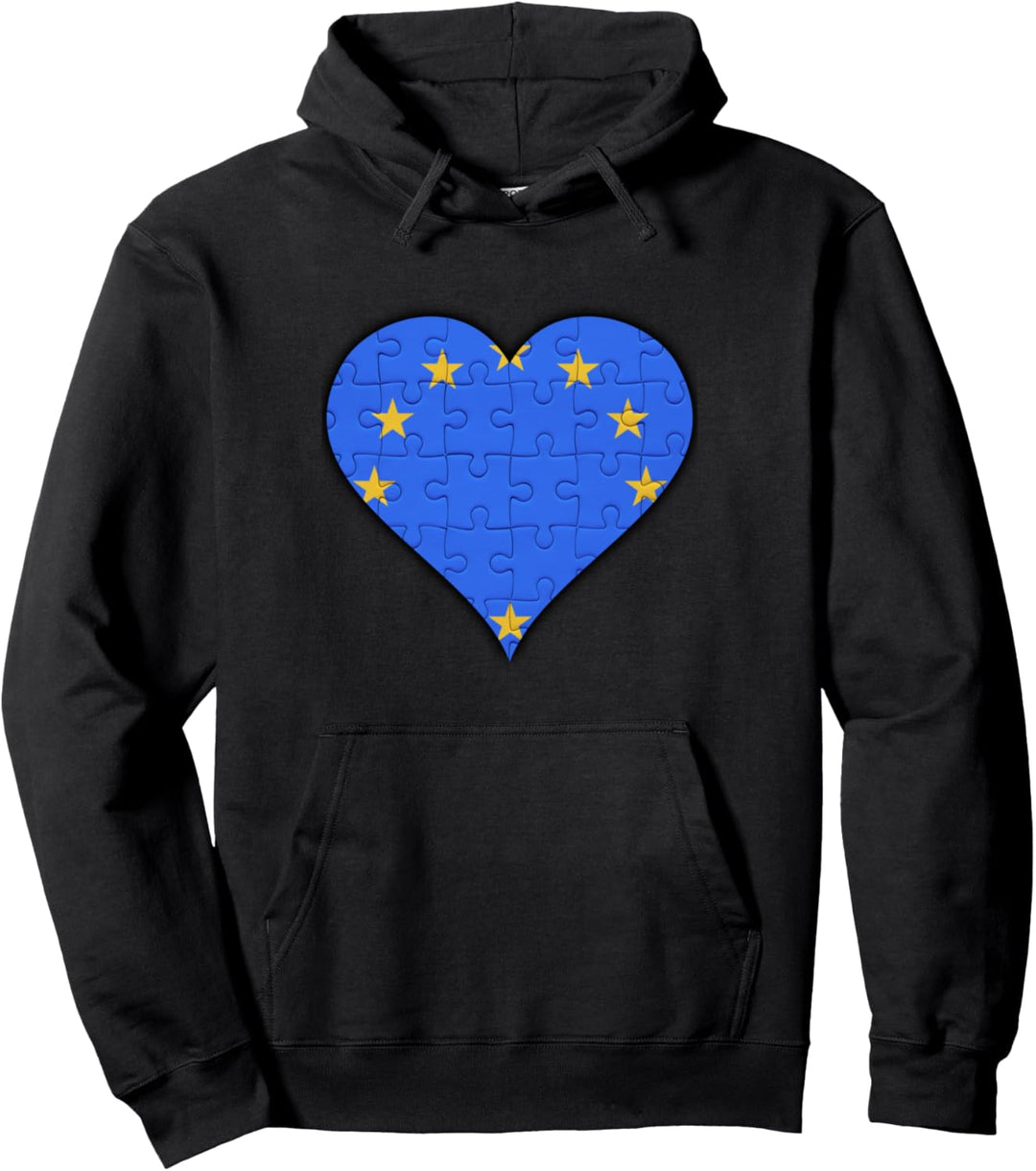 Europäische Union Europäische Union Flagge Herz Pullover Hoodie