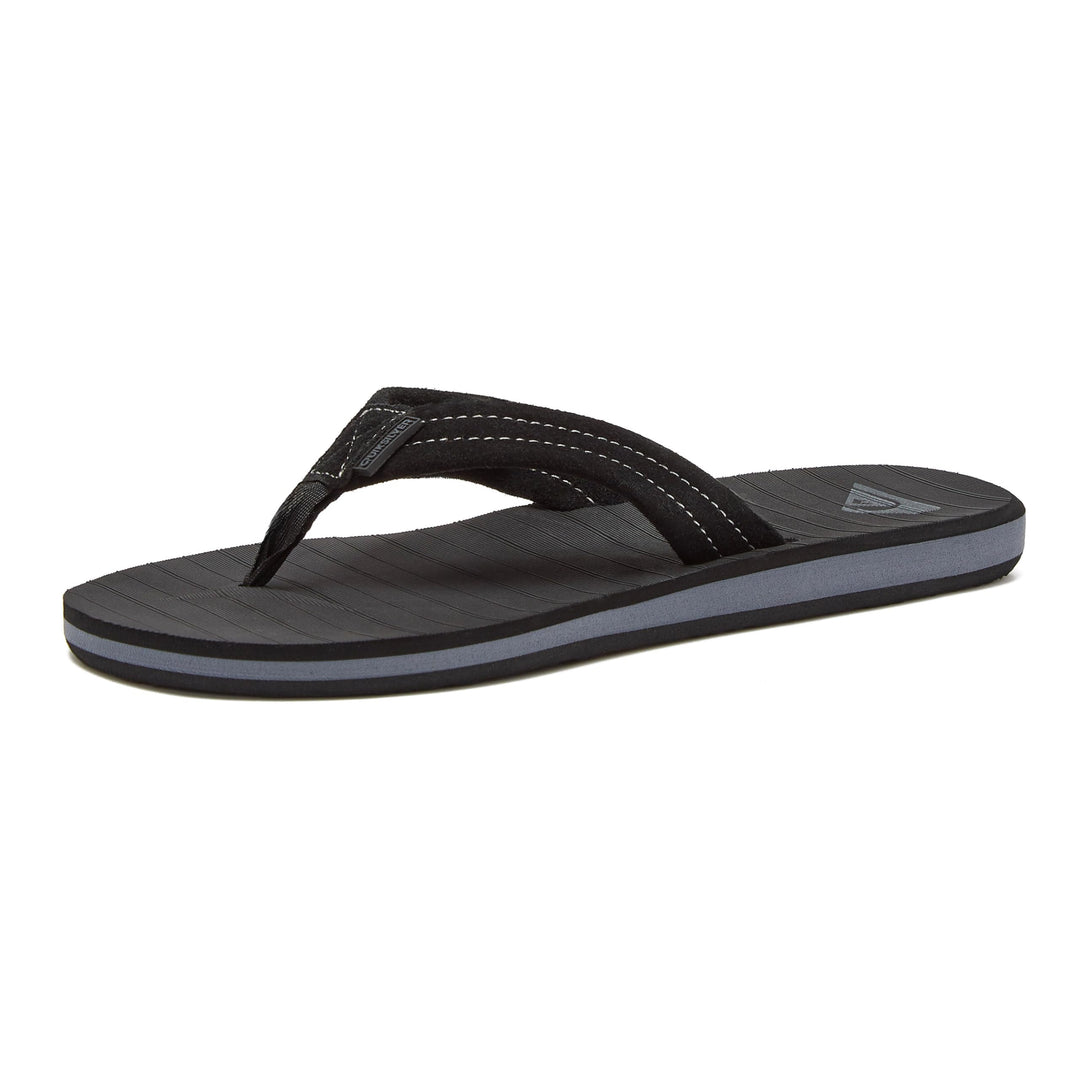 Quiksilver Carver Suede 3-Punkt Flip Flop Sandale, Braun Blau Rot, 43 EU 38 EU Solid Black, 38 EU So