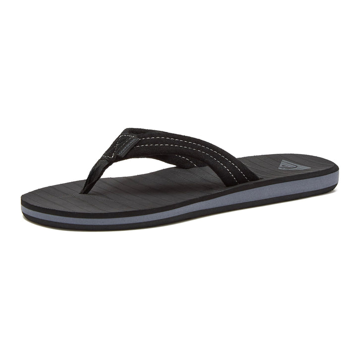 Quiksilver Carver Suede 3-Punkt Flip Flop Sandale, Braun Blau Rot, 43 EU 38 EU Solid Black, 38 EU So