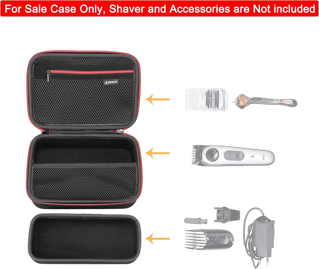 RLSOCO Tasche für Braun Barttrimmer Bartschneider BT5430/BT5565/BT9565/BT9520/BT9420/BT7520/BT3440 &