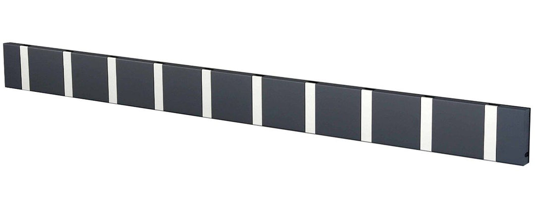LoCa Garderobe Knax 10 anthrazit (Haken klappbar Alu) Garderoben-Leiste Kleiderhaken Flur modern Gar
