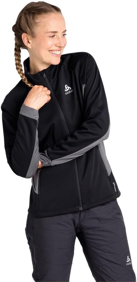 Odlo Damen Brensholmen_612661 Ski Jacket (1er Pack) S black - new odlo graphite grey, S black - new