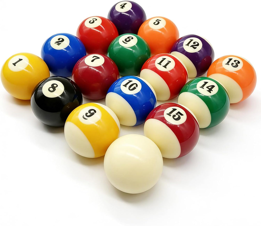 16 Stück Billardkugeln Set: 52,5mm Hochwertiges Harz Pool, Langlebig Billard Kugel Set, Mini Billard