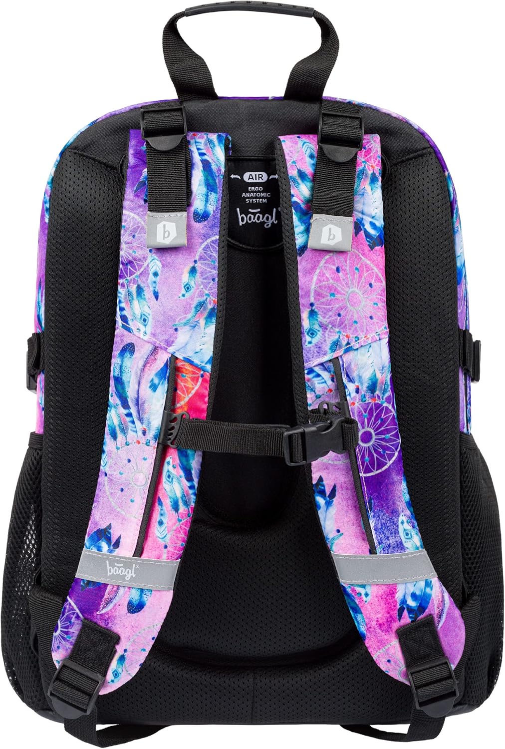Baagl Kinderrucksack, Schulrucksack für Kinder mit ergonomisch geformter Rücken, Brustgurt und refle