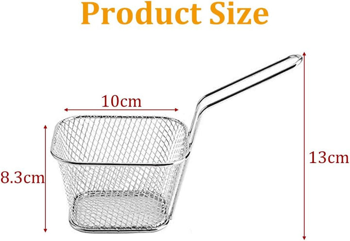 TOKINCEN 8 Stück Frittierkorb Klein Servierkörbchen Edelstahl für Pommes Mini Pommes Körbchen Pommes