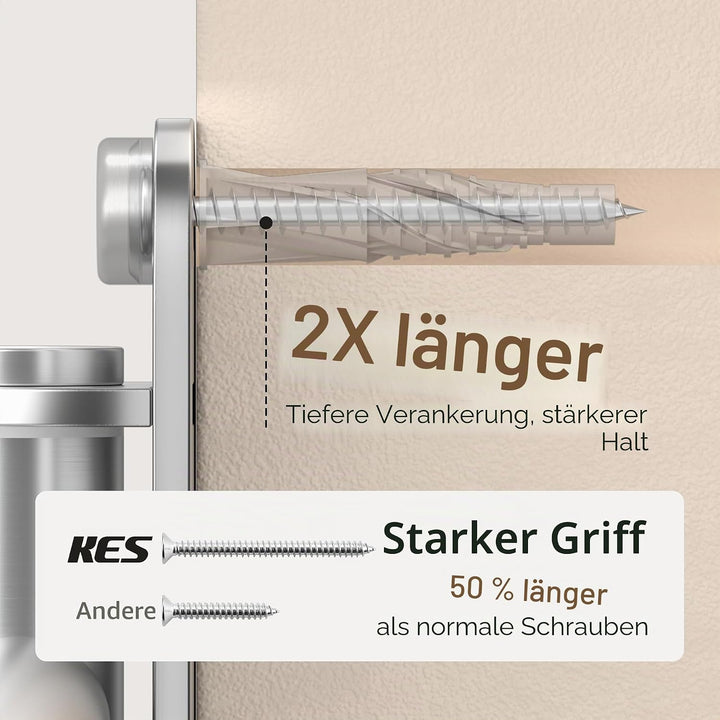 KES Handtuchhalter Schwenkbar Handtuchstange 4 Armig Bad Edelstahl SUS304 Badetuchhalter 50CM 180° D