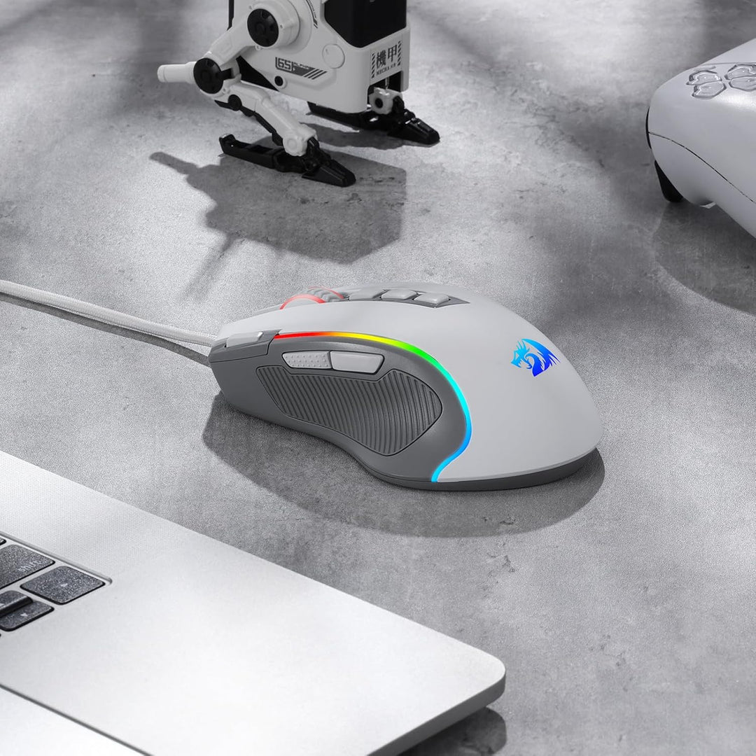 Redragon M612 RGB Gaming Maus, 8000 DPI kabelgebundene optische Gamer-Maus mit 11 programmierbaren T