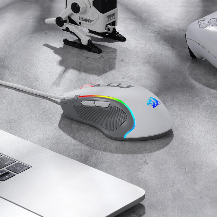 Redragon M612 RGB Gaming Maus, 8000 DPI kabelgebundene optische Gamer-Maus mit 11 programmierbaren T