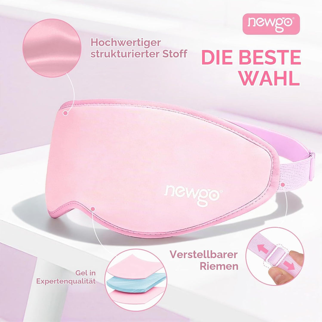 NEWGO 3D Gel-Augenmaske, Kühlende Augenmaske zur Pflege und Erfrischung, bei müden Augen, für kosmet