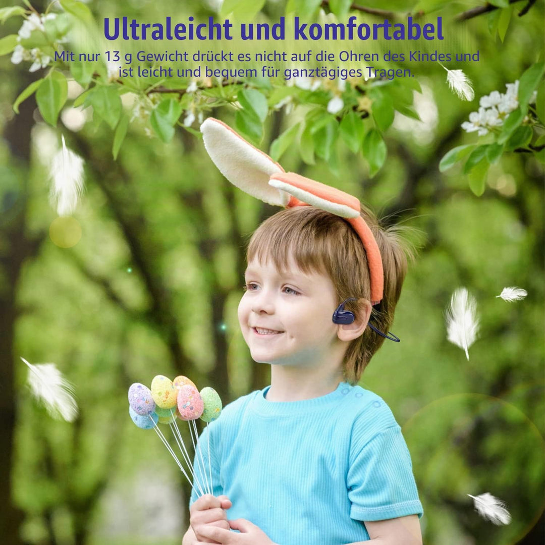 BANIGIPA Kinder-Kopfhörer, offene Ohr-Kopfhörer bequem für Teens Kind Jungen Mädchen, drahtlose Blue