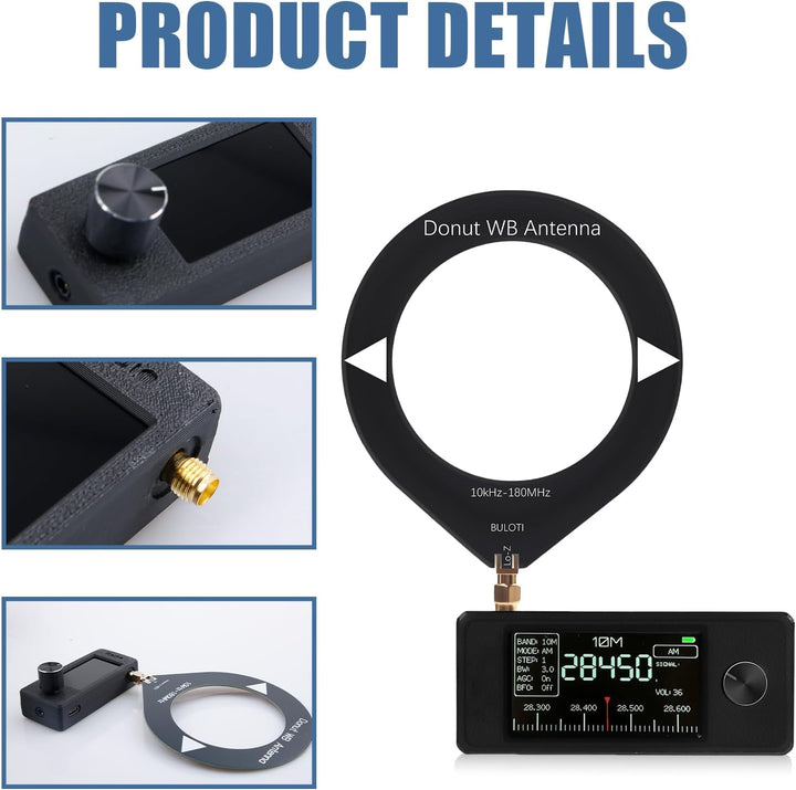 SI4732 Taschenradio 0.5-108MHz, Radio im Taschenformat mit 1,9" IPS Farbdisplay, Vollband-Empfänger