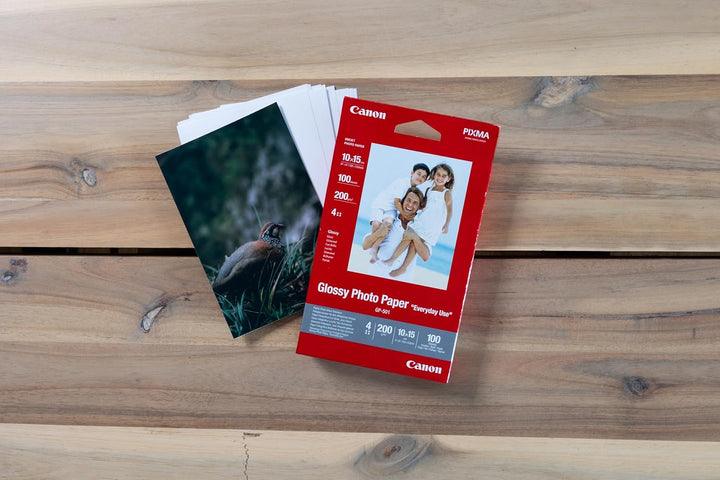 Canon Fotopapier GP-501 glänzend weiss - 10x15cm 100 Blatt für Tintenstrahldrucker - PIXMA Drucker (