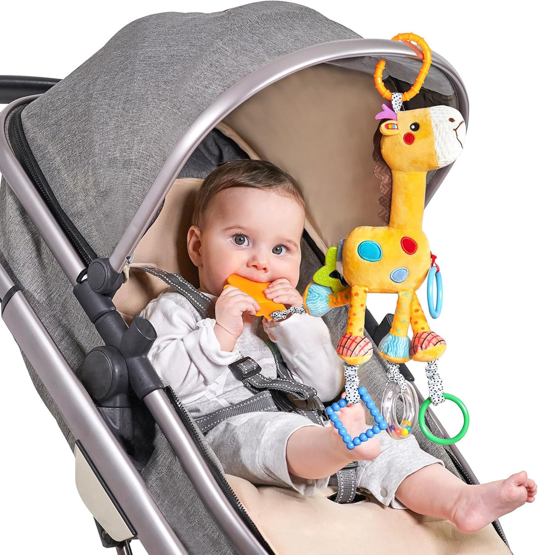 TUMAMA KIDS Baby Spielzeug 0 3 6 9 Monate, Giraffe Hängendes Rasselspielzeug Baby Kinderwagen Spielz