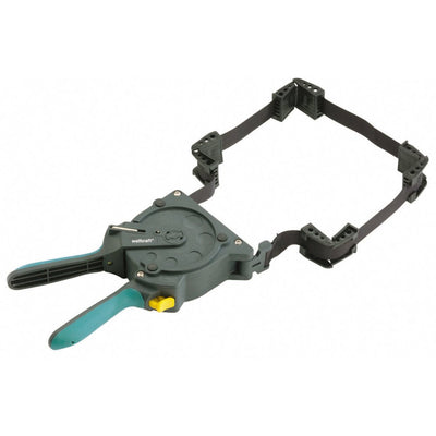 wolfcraft Einhand-Rahmenspanner 3681000 – Bandspanner zur schnellen Fixierung von Brettern & Rahmen