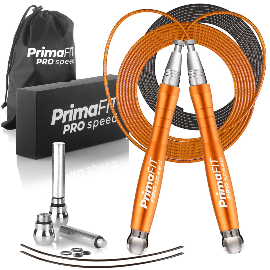 PrimaFIT Springseil Erwachsene Fitness Pro Speed Jump Rope 3m Seilspringen Verstellbar Mit Gewichten