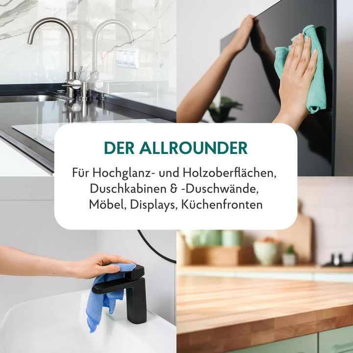 HAKA Bambus Baumwolltücher, saugfähige Reinigungstücher, Kratz- &amp; fusselfrei, für Hochglanzoberfläch