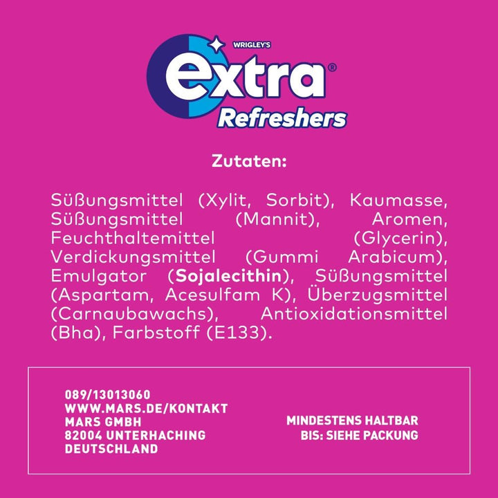 EXTRA® REFRESHERS Dose Bubblemint, erfrischendes Geschmackserlebnis, 6x35 Stück, Bubblemint