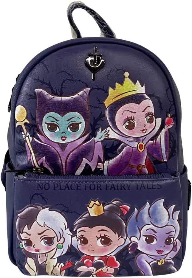 Loungefly Exclusive Disney Villains Chibi Double Strap Shoulder Bag